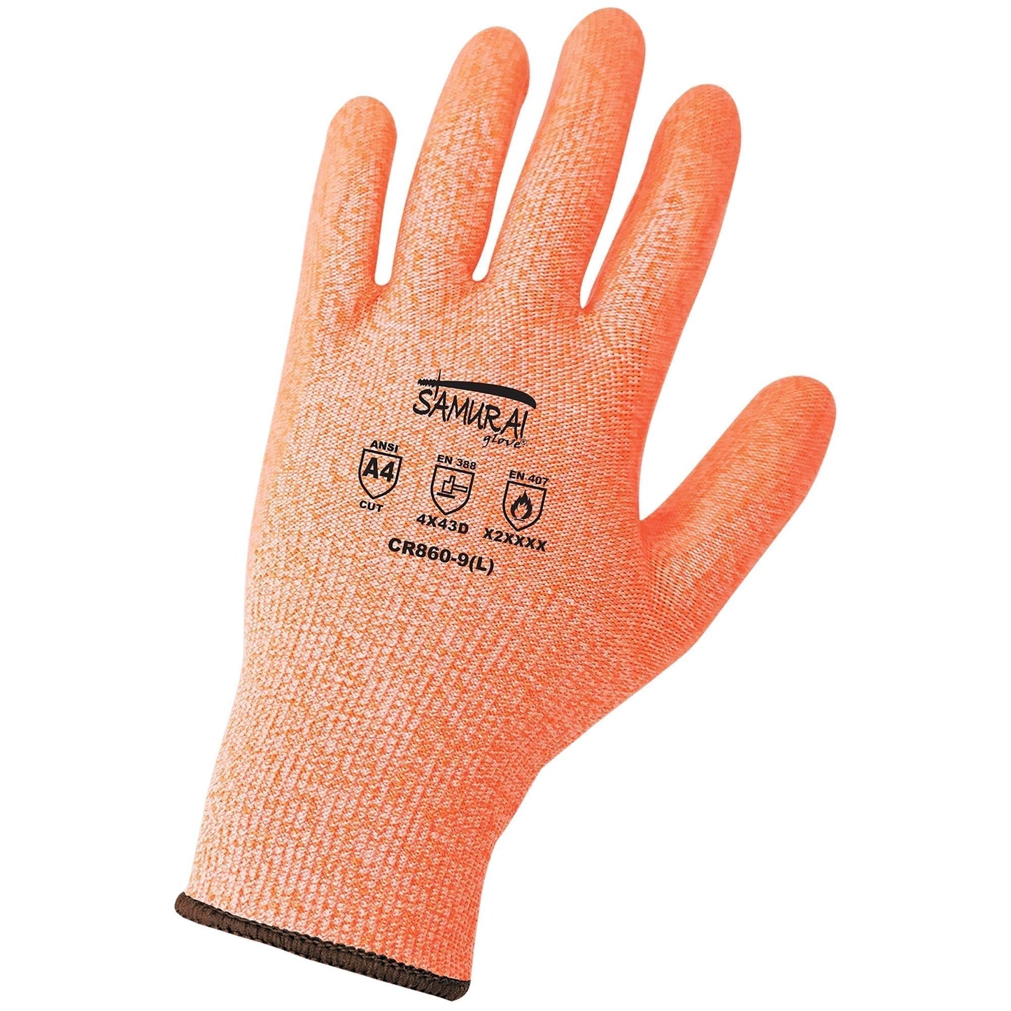 Orange String Knit Gloves - Global Glove - Cut Resistant