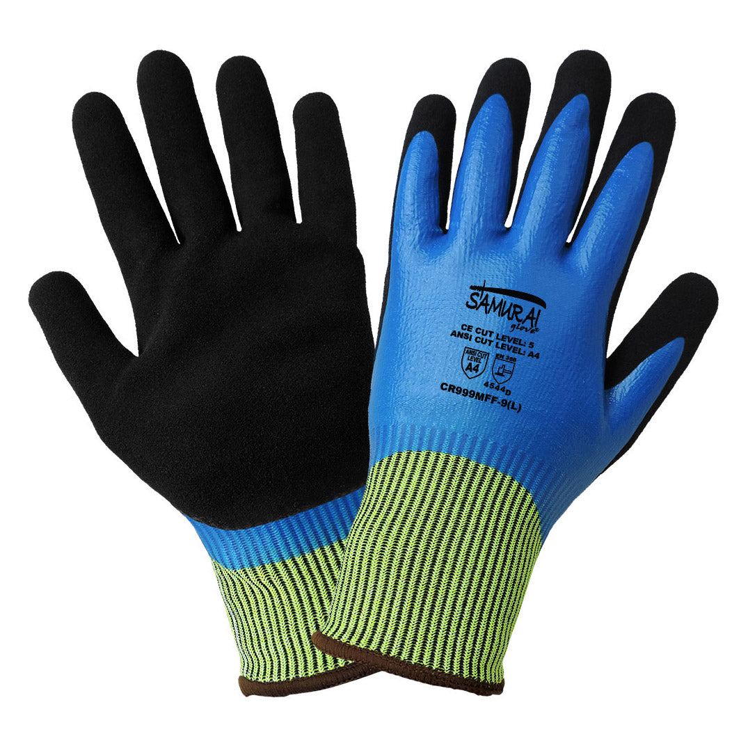 Blue String Knit Gloves - Global Glove - Cut Resistant