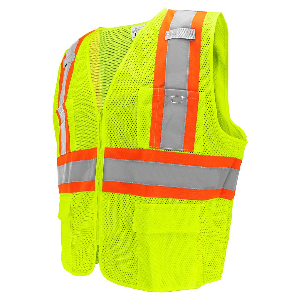 Yellow/Lime Safety Vests - Global Glove - High-Visibility