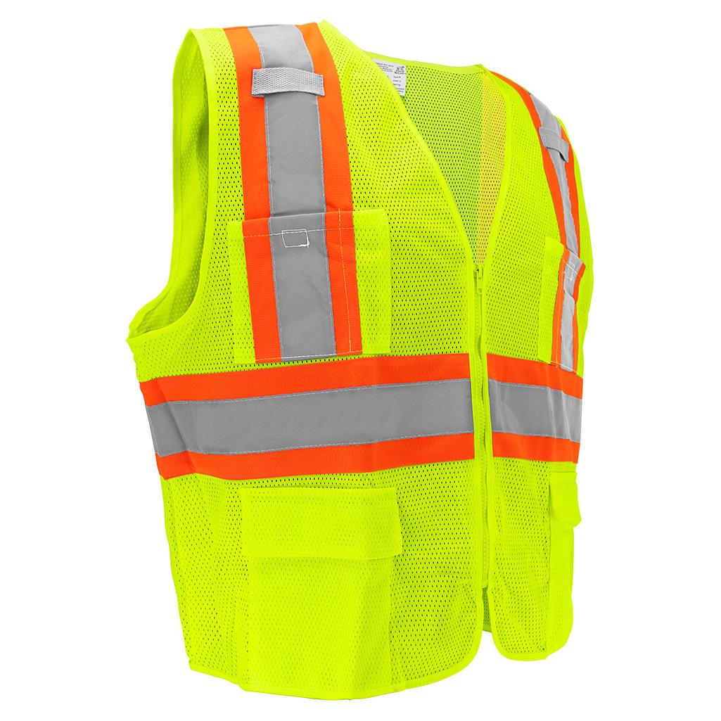 Yellow/Lime Safety Vests - Global Glove - High-Visibility