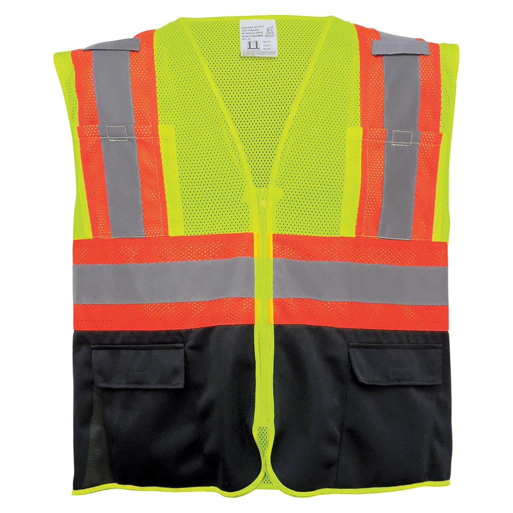 Yellow/Lime Safety Vest - Global Glove - Reflective Design