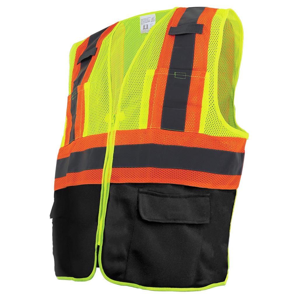 Yellow/Lime Safety Vest - Global Glove - Reflective Design
