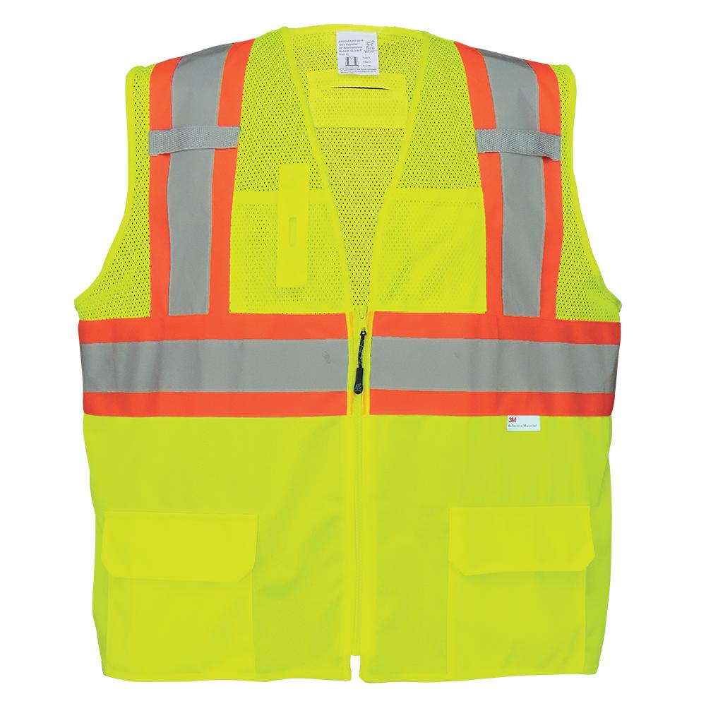 Yellow/Lime Safety Vests - Global Glove - Reflective Design