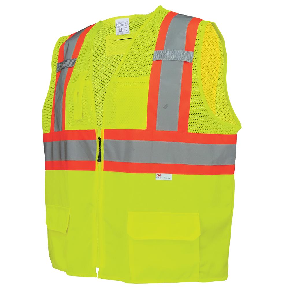 Yellow/Lime Safety Vests - Global Glove - Reflective Design