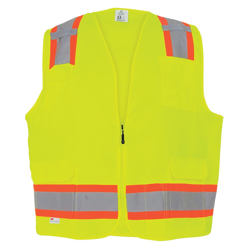 Yellow/Lime Safety Vest - Global Glove - Reflective Design