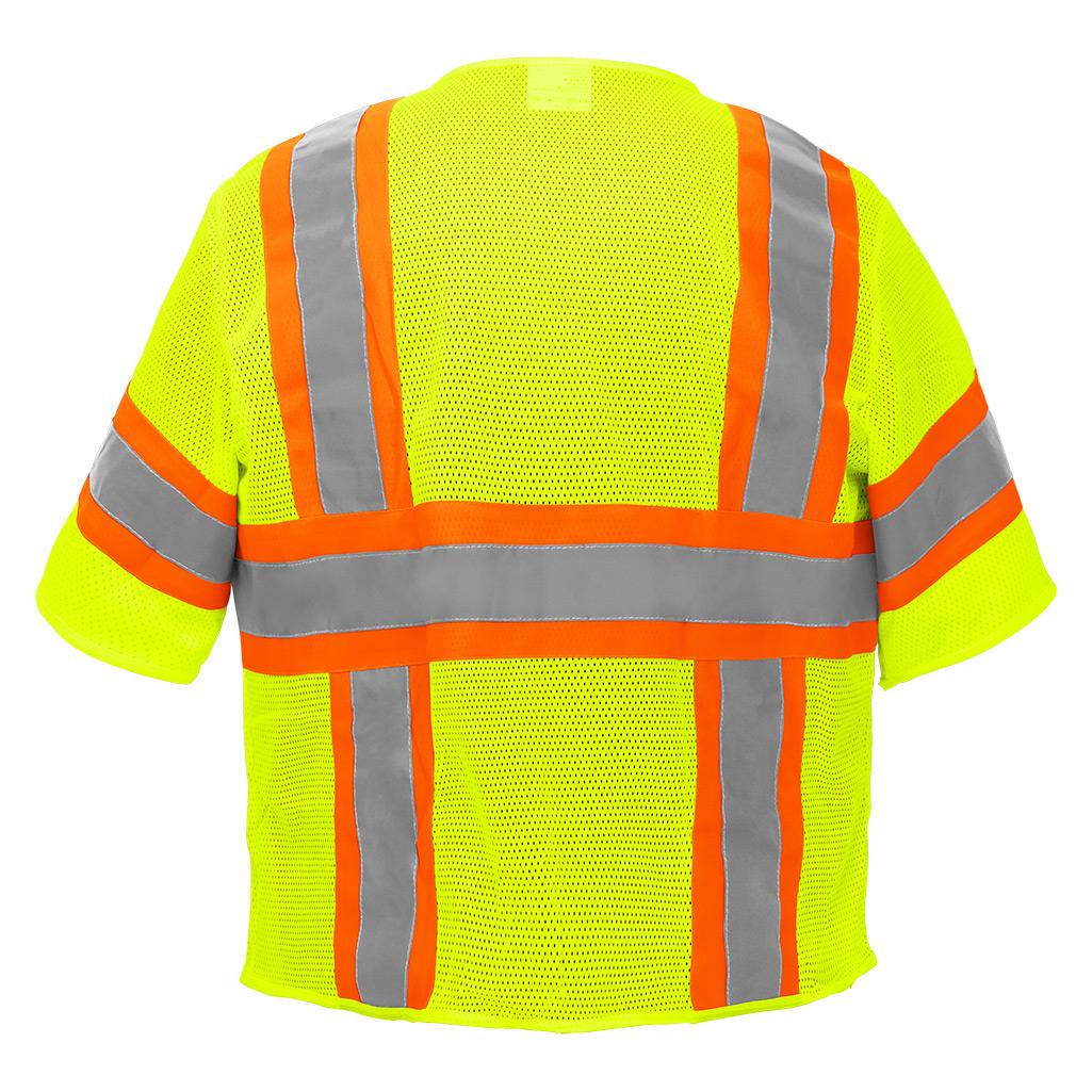 Yellow/Lime Safety Vest - Global Glove - Mesh Design