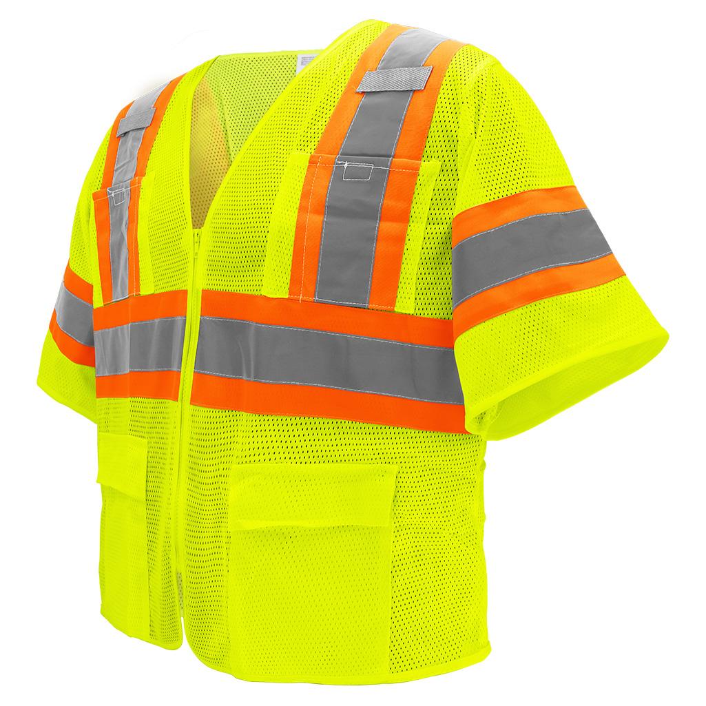 Yellow/Lime Safety Vest - Global Glove - Mesh Design