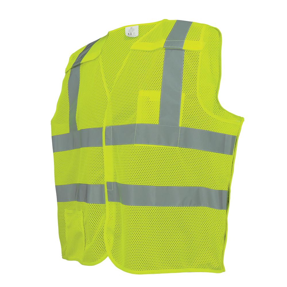 Yellow/Lime Safety Vest - Global Glove - Breakaway Mesh