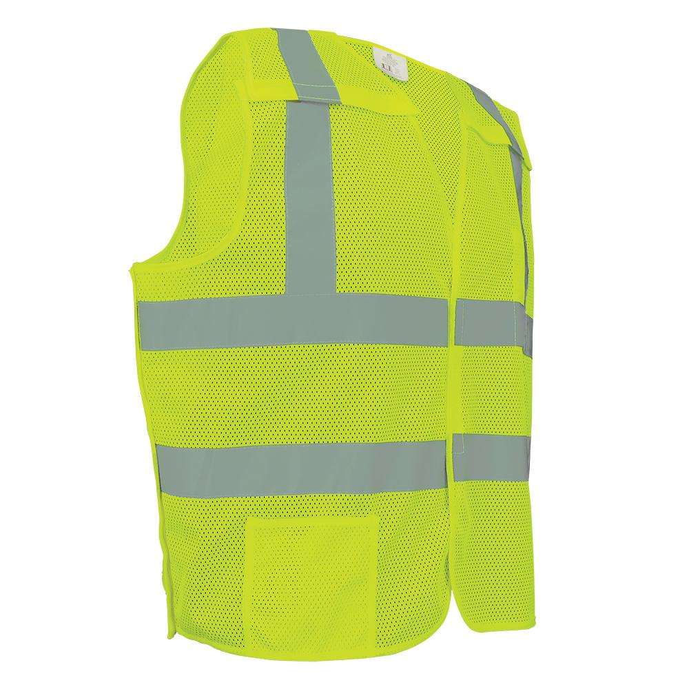 Yellow/Lime Safety Vest - Global Glove - Breakaway Mesh