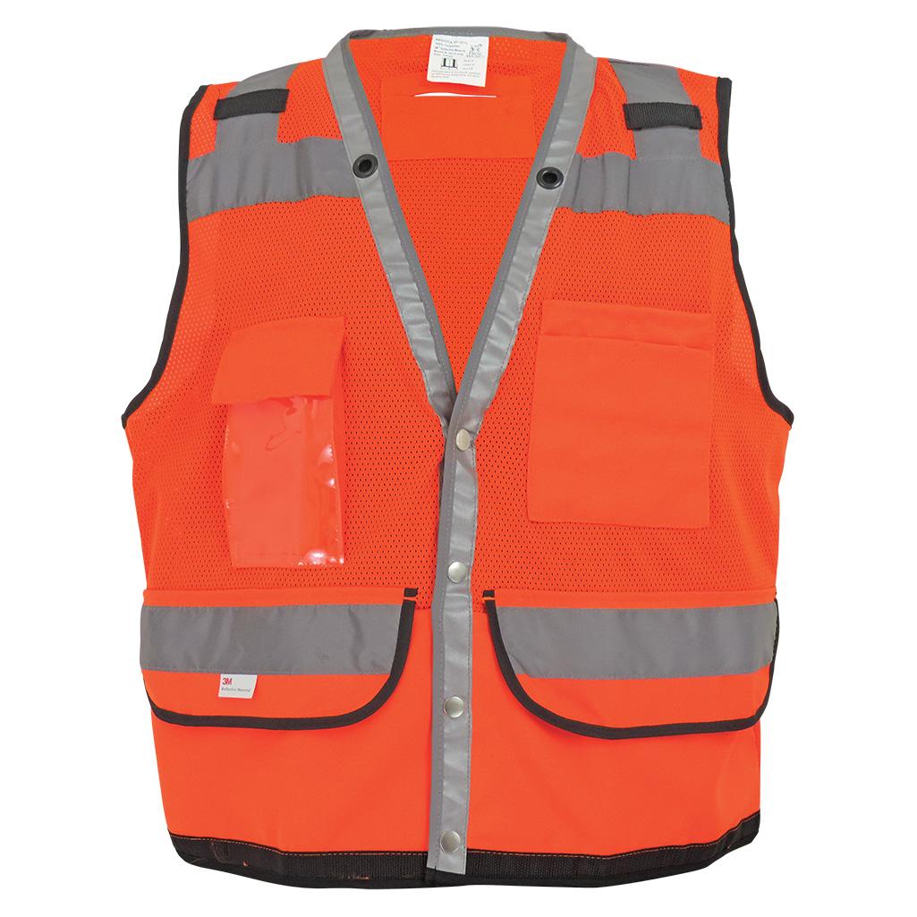 Orange Safety Vests - Global Glove - Reflective Design