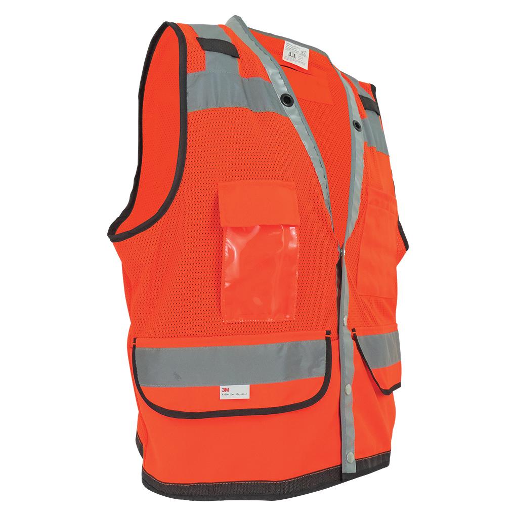 Orange Safety Vests - Global Glove - Reflective Design