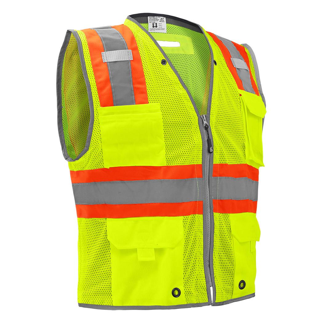 Blue Safety Vests - Global Glove - Reflective Design