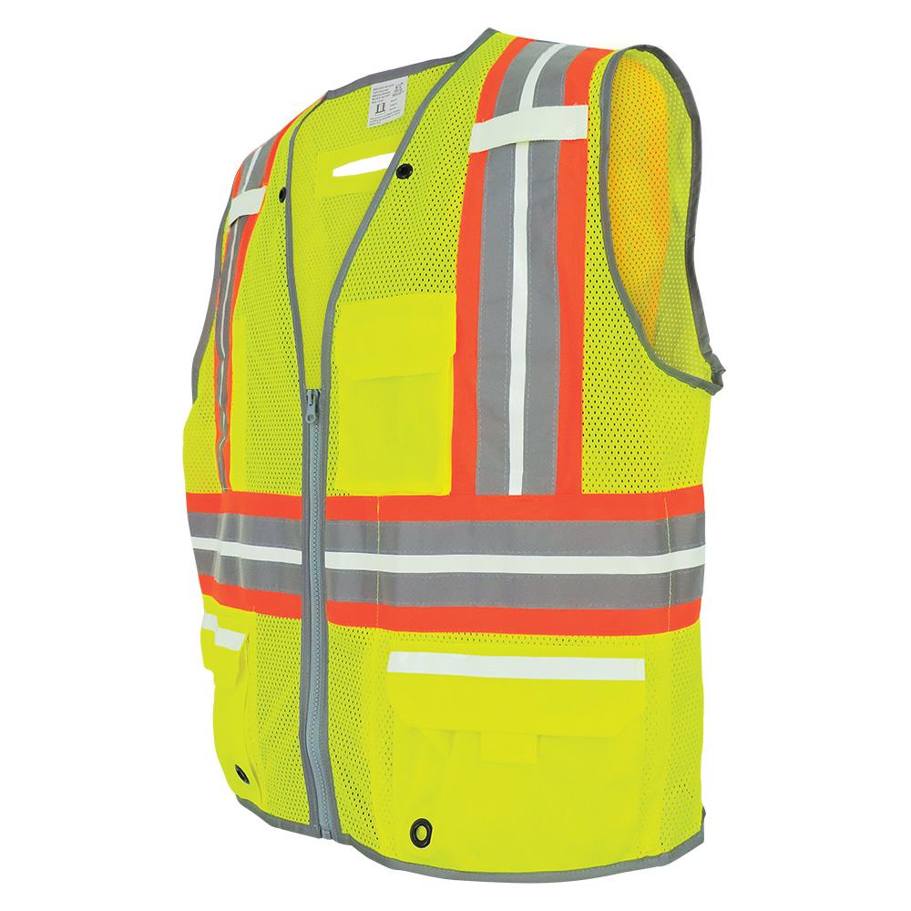 Yellow/Lime Safety Vests - Global Glove - Reflective Design