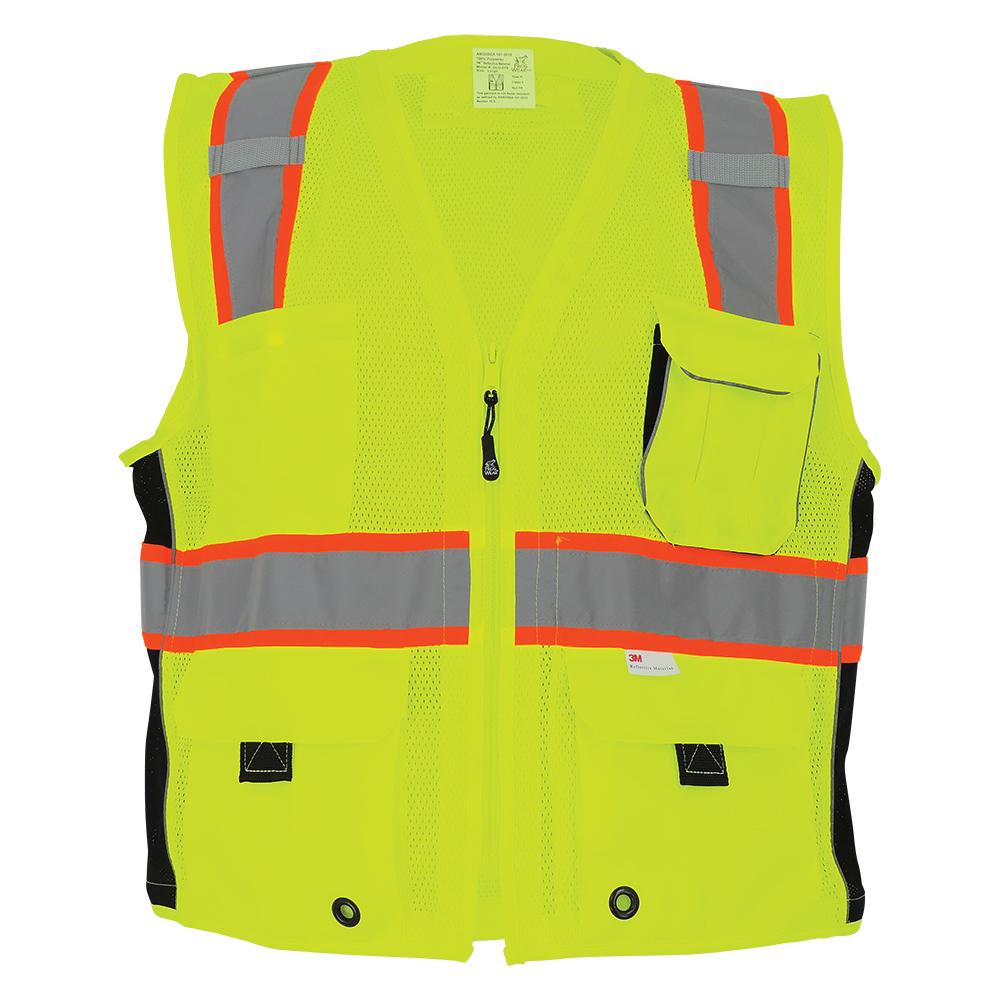Yellow/Lime Safety Vests - Global Glove - Breathable Mesh