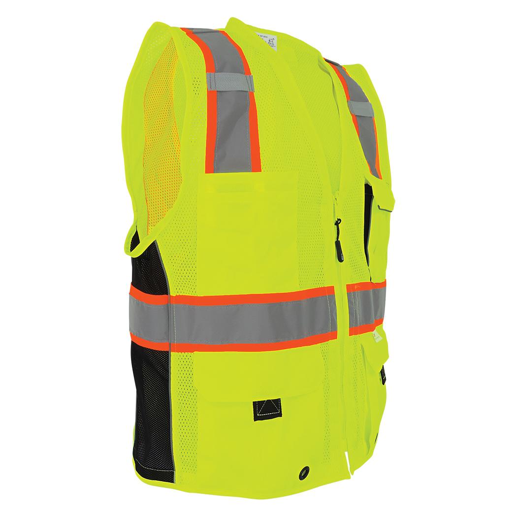 Yellow/Lime Safety Vests - Global Glove - Breathable Mesh