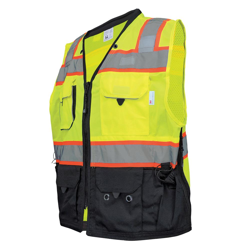 Yellow/Lime Safety Vests - Global Glove - Reflective Design