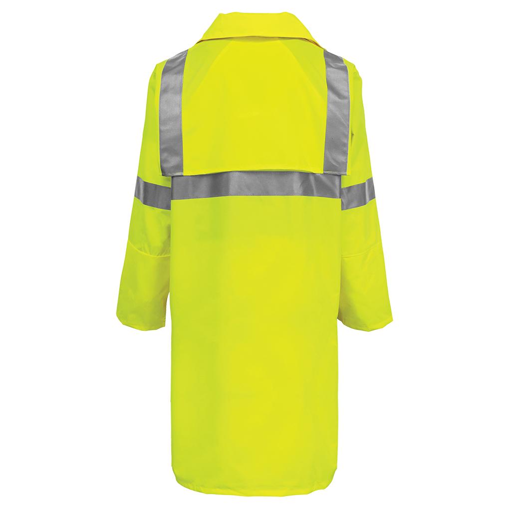 Yellow Lime Raincoat - Global Glove - Self Extinguishing