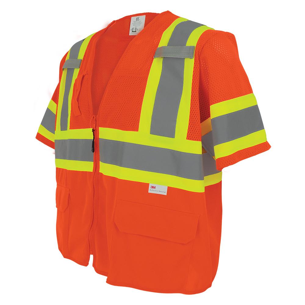 Yellow/Lime Safety Vest - Global Glove - Mesh Convenience