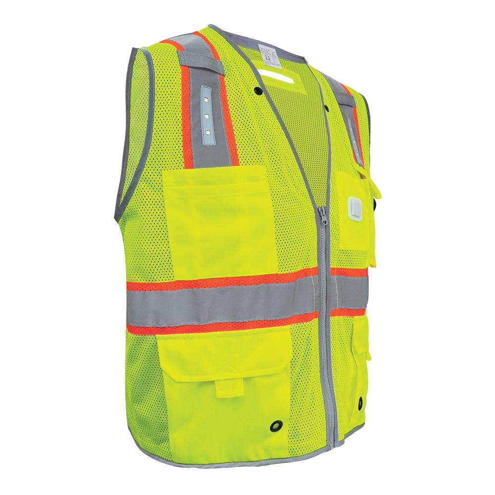Yellow/Lime Safety Vest - Global Glove - High-Visibility