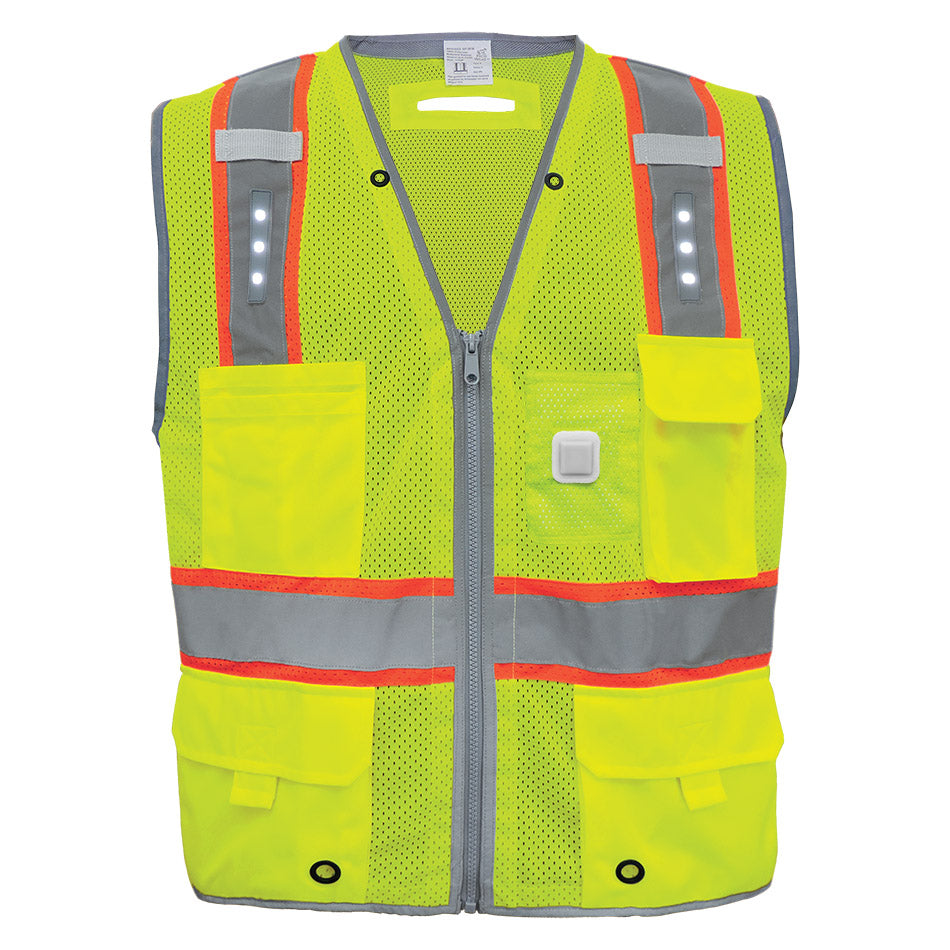 Yellow/Lime Safety Vest - Global Glove - High-Visibility
