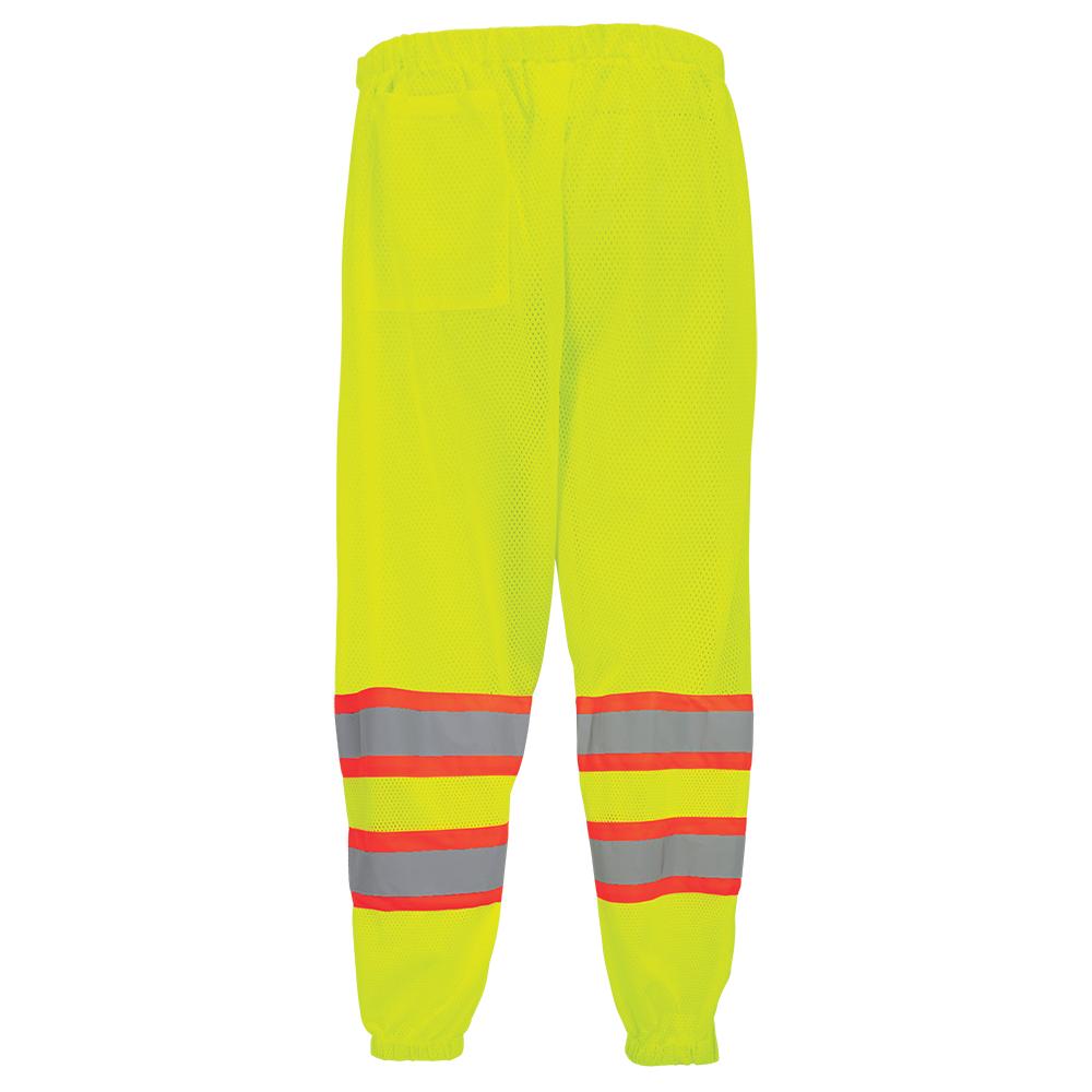 Yellow/Lime Safety Pants - Global Glove - Mesh Design