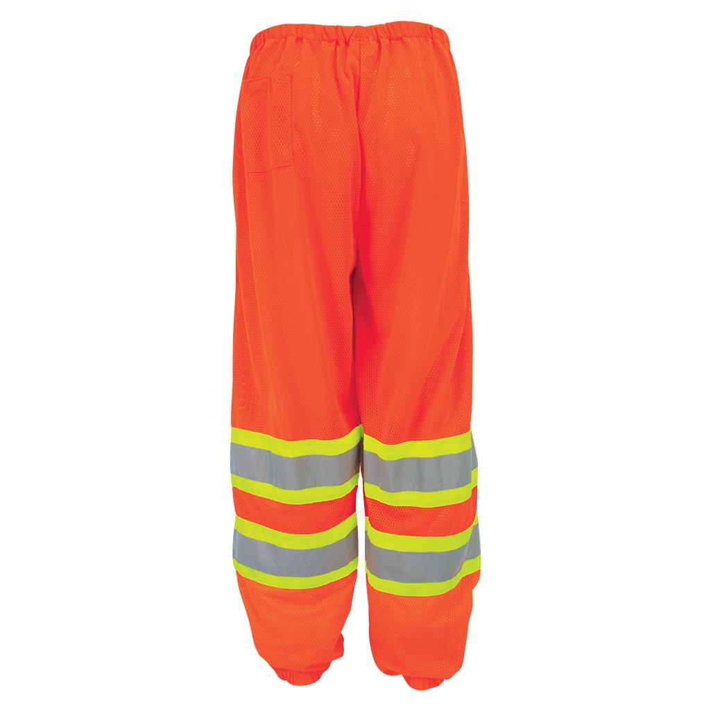 Yellow/Lime Safety Pants - Global Glove - Mesh Design