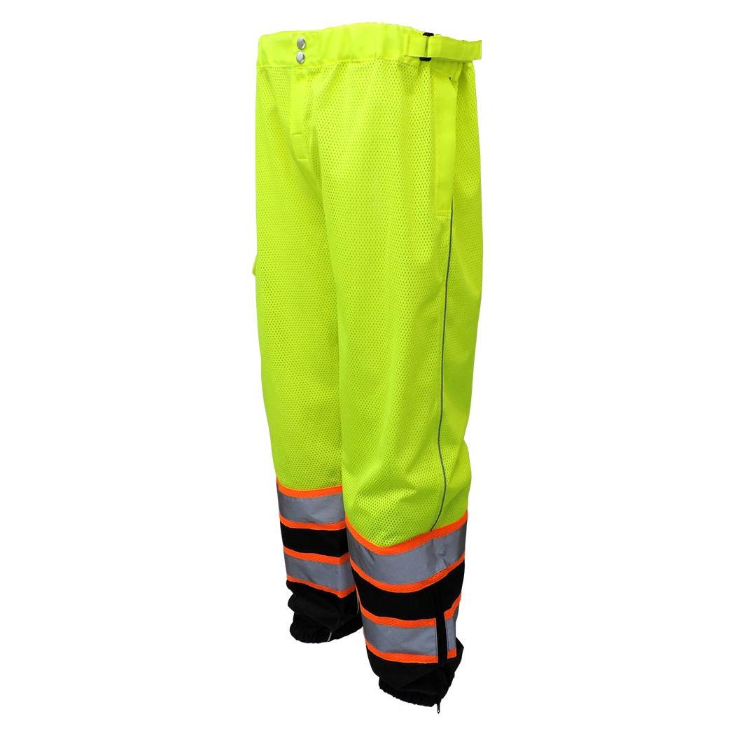 Yellow/Lime Safety Pants - Global Glove - Reflective Design