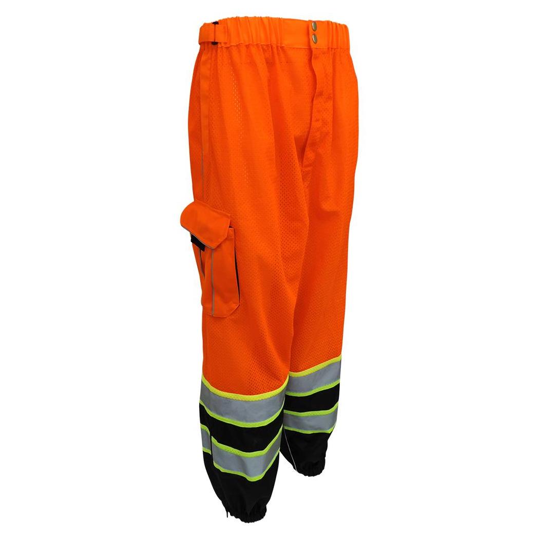Yellow/Lime Safety Pants - Global Glove - Reflective Design