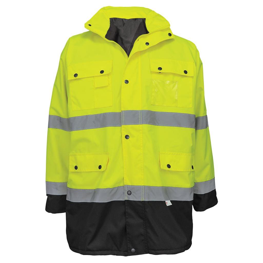 Yellow/Lime Safety Jacket - Global Glove - Waterproof