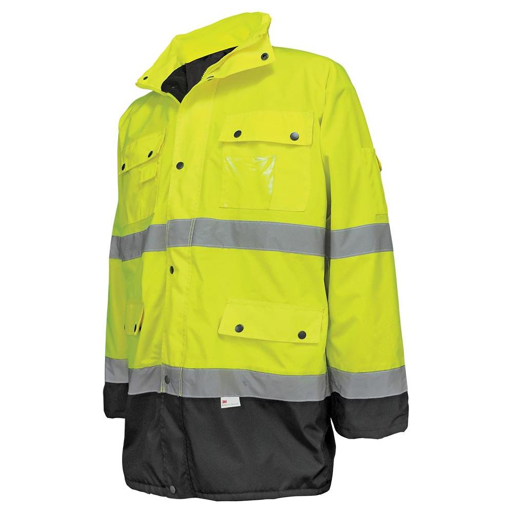 Yellow/Lime Safety Jacket - Global Glove - Waterproof
