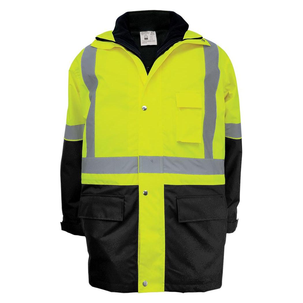 Yellow/Lime Safety Jacket - Global Glove - Waterproof Design