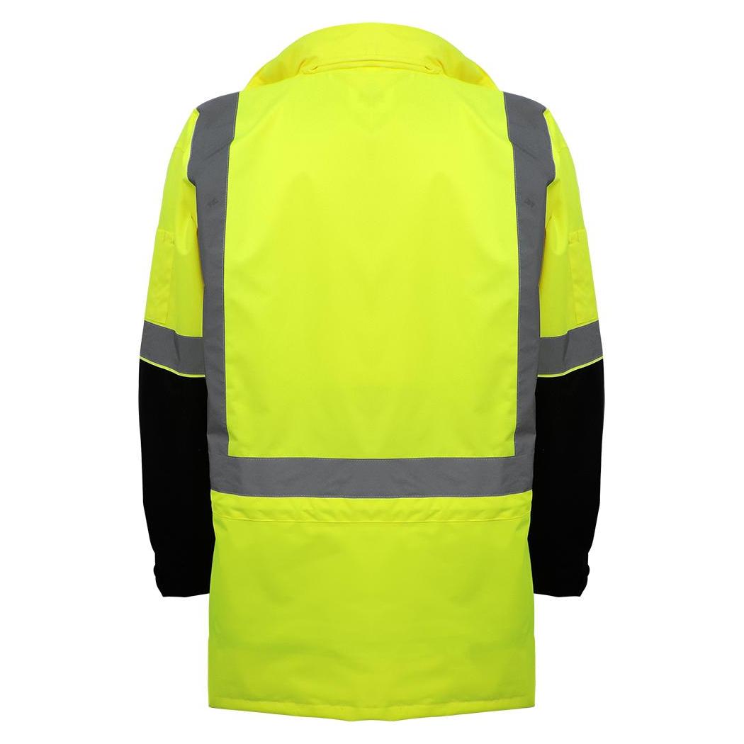 Yellow/Lime Safety Jacket - Global Glove - Waterproof Design