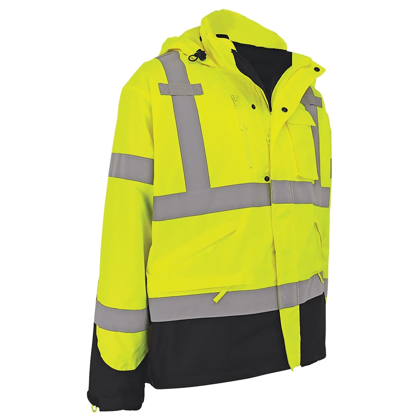 Yellow/Lime Safety Jacket - Global Glove - Class 3 Warmth