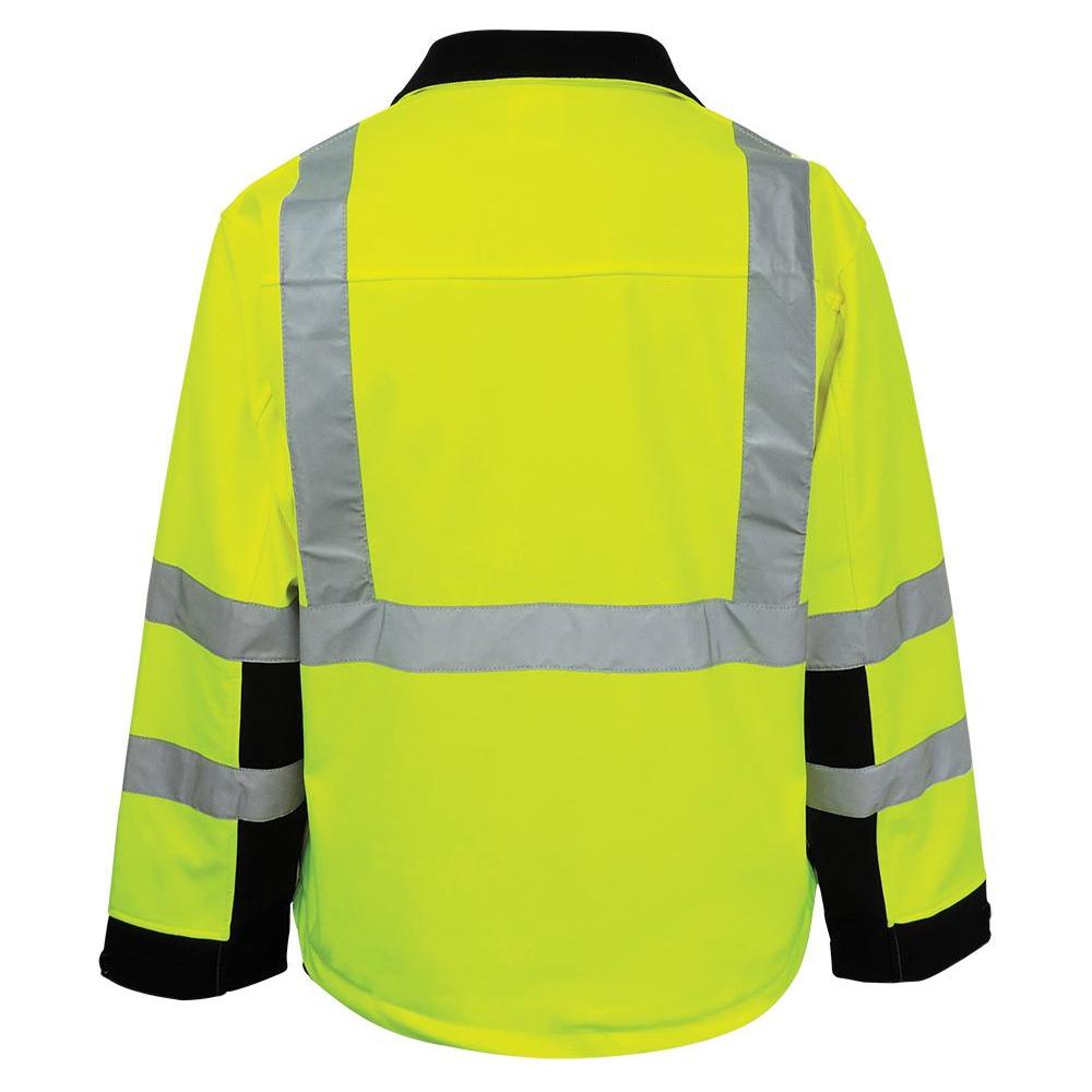 Yellow/Lime Safety Jacket - Global Glove - Water-Resistant