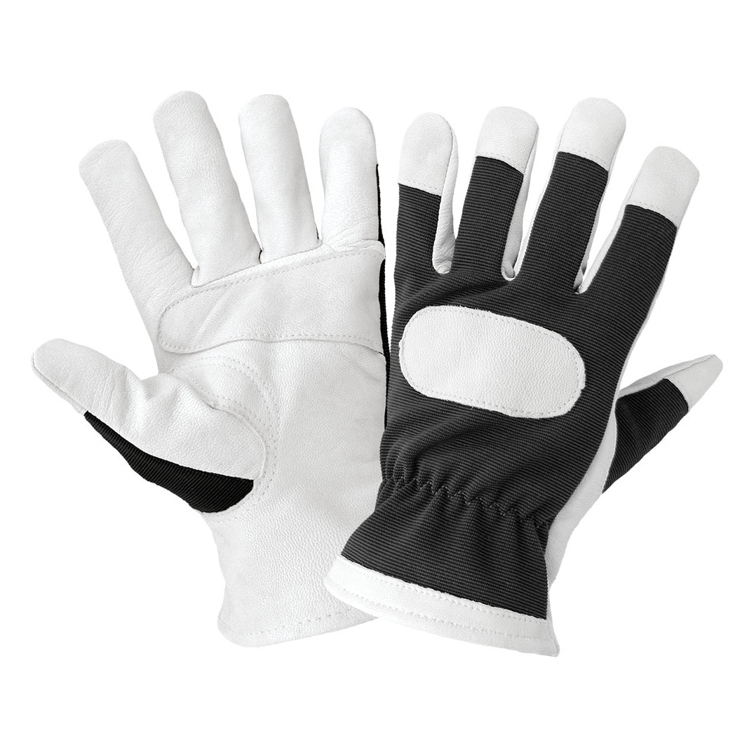 White Leather Gloves - Global Glove - Soft Goatskin Palm