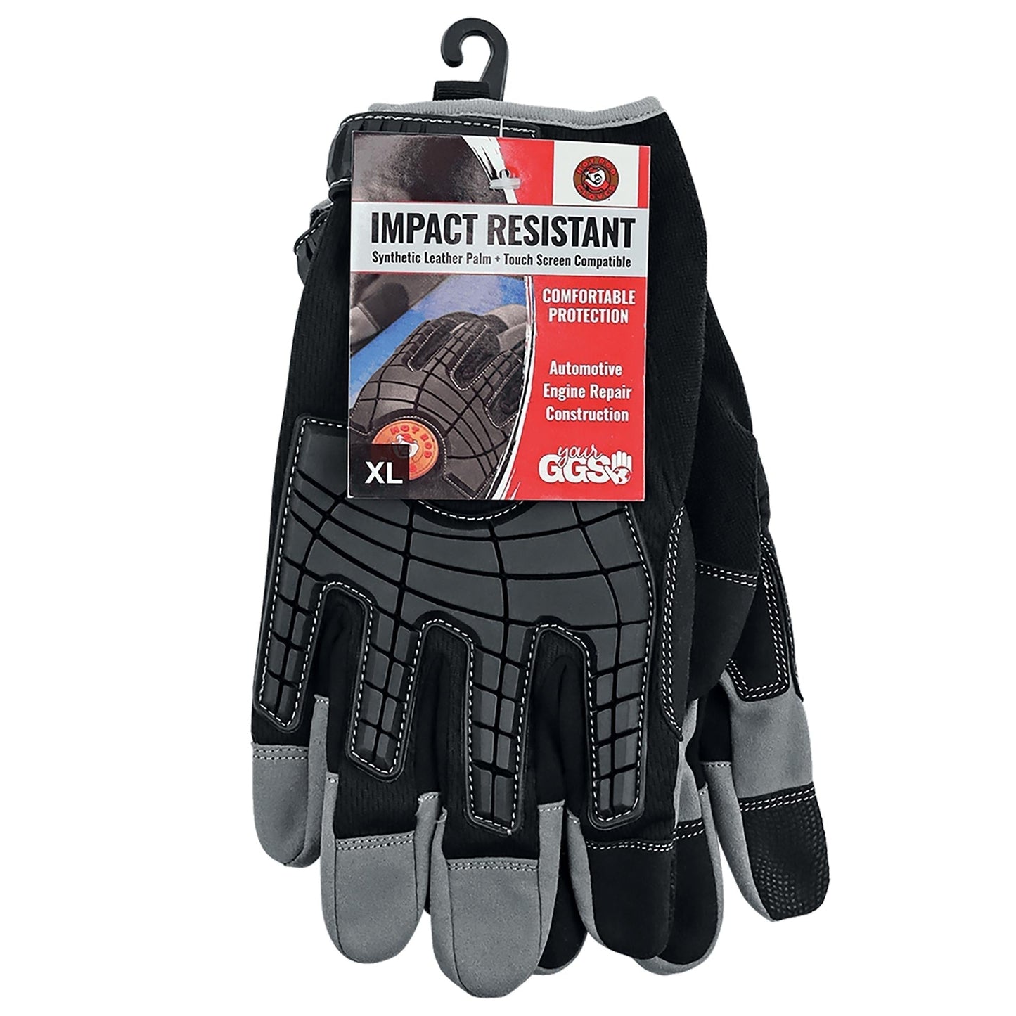 Black Leather Gloves - Global Glove - Touchscreen Compatible