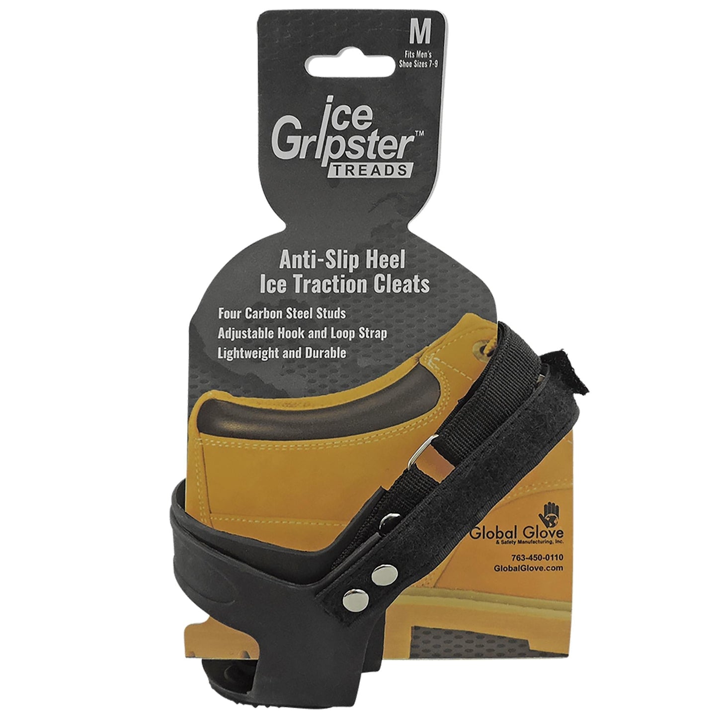 Black Ice Traction - Global Glove - Anti-Slip Heel Cleats