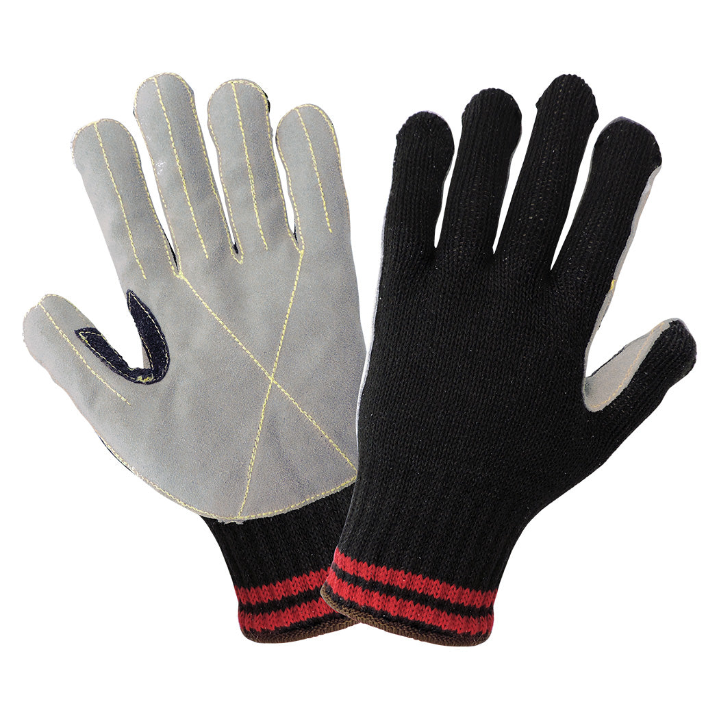 Black String Knit Gloves - Global Glove - Cut Resistant