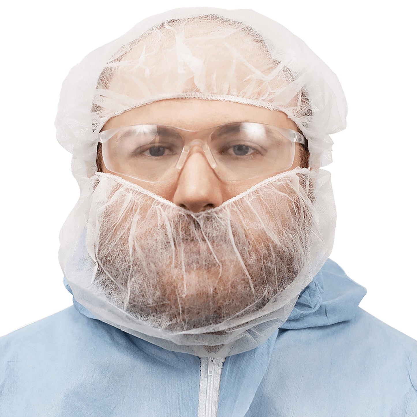 Blue Hair Nets - Global Glove - Lightweight Polypropylene