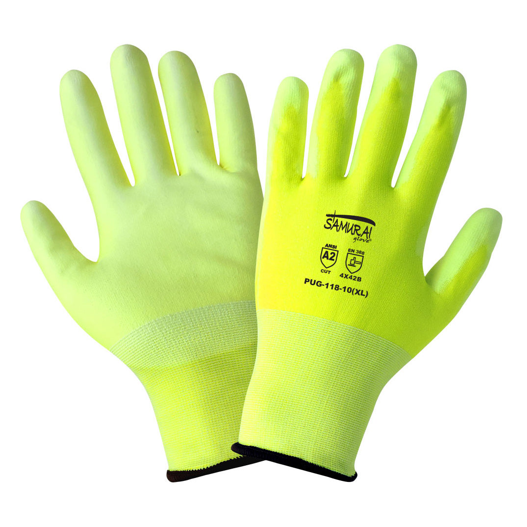 Yellow/Lime Knit Gloves - Global Glove - High-Visibility