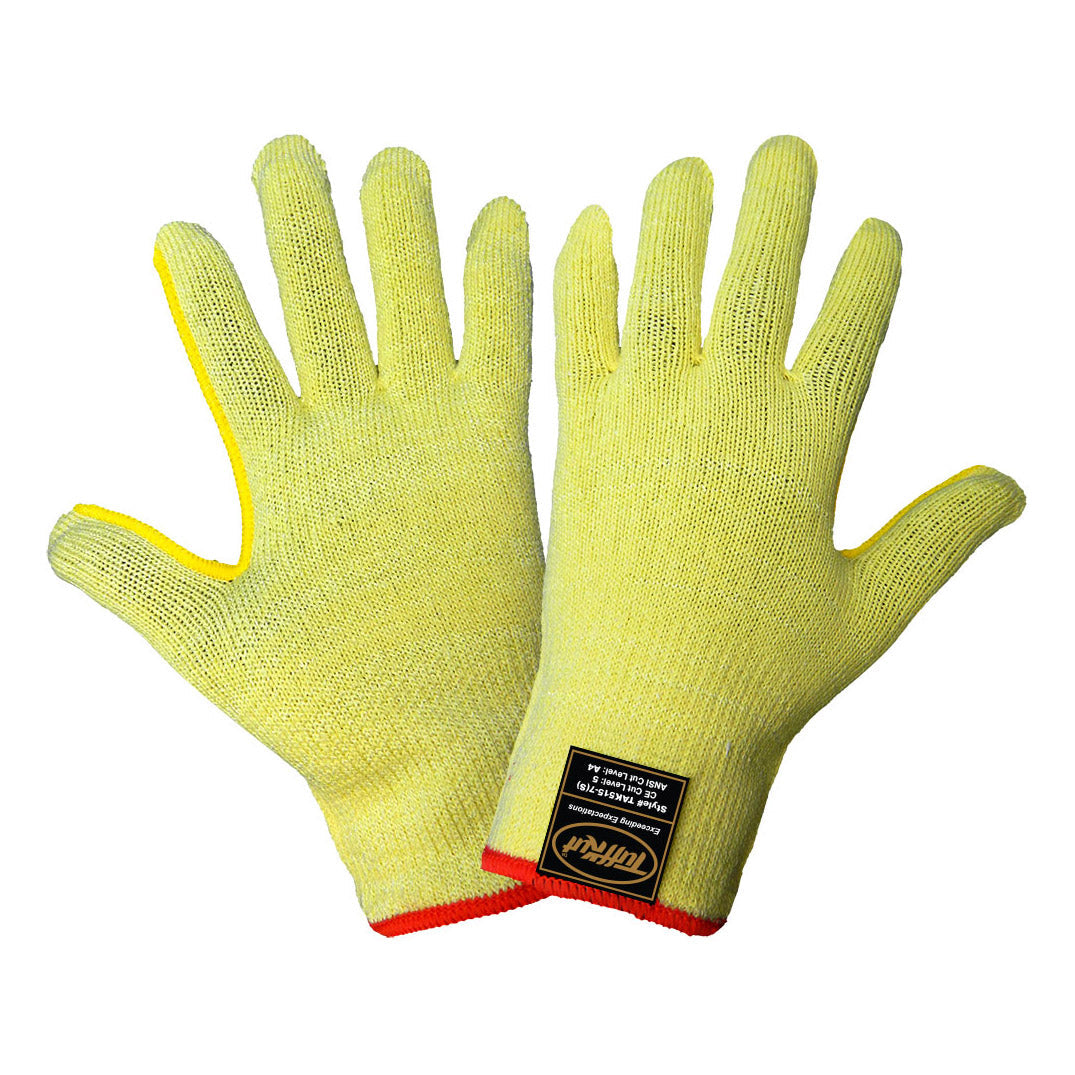 Yellow String Knit Gloves - Global Glove - Cut Resistant