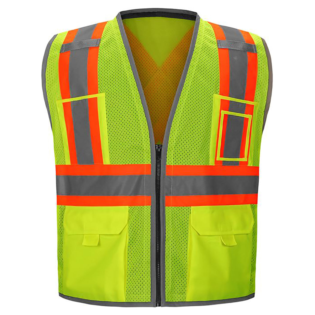 Yellow/Lime Safety Vests - GSS Safety - Reflective Mesh