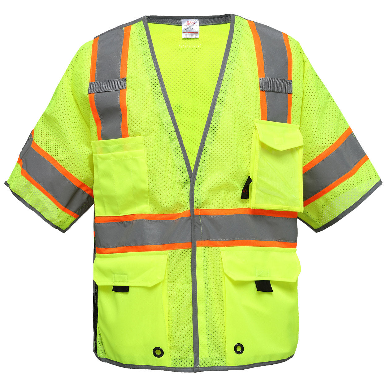 Yellow/Lime Safety Vests - GSS Safety - Premium Mesh