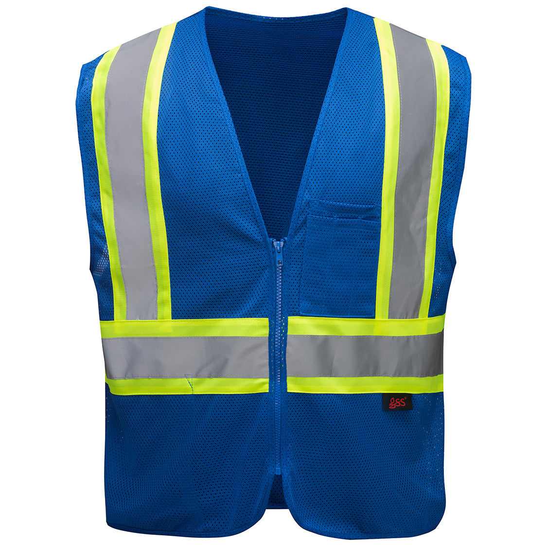 Lime/Blue Safety Vests - GSS Safety - Reflective Design