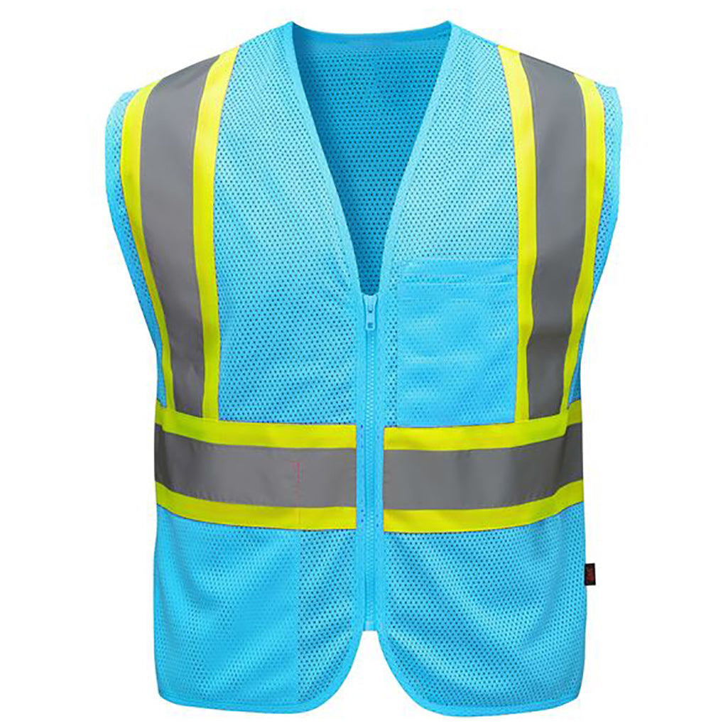 Lime/Blue Safety Vests - GSS Safety - Reflective Design