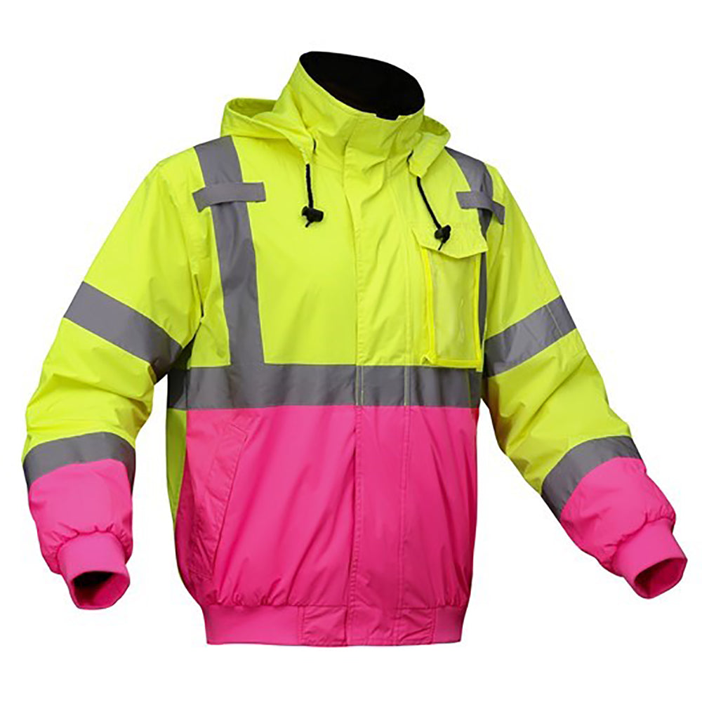 Lime Safety Jacket - GSS Safety - Durable Bomber Style