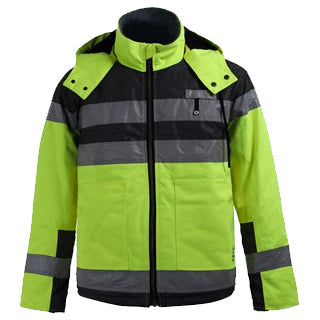 Yellow/Lime Safety Jackets - GSS Safety - Sherpa-Lined