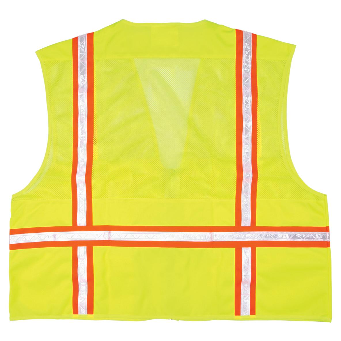 Yellow/Lime Safety Vests - MCR Safety - Durable Mesh/Solid