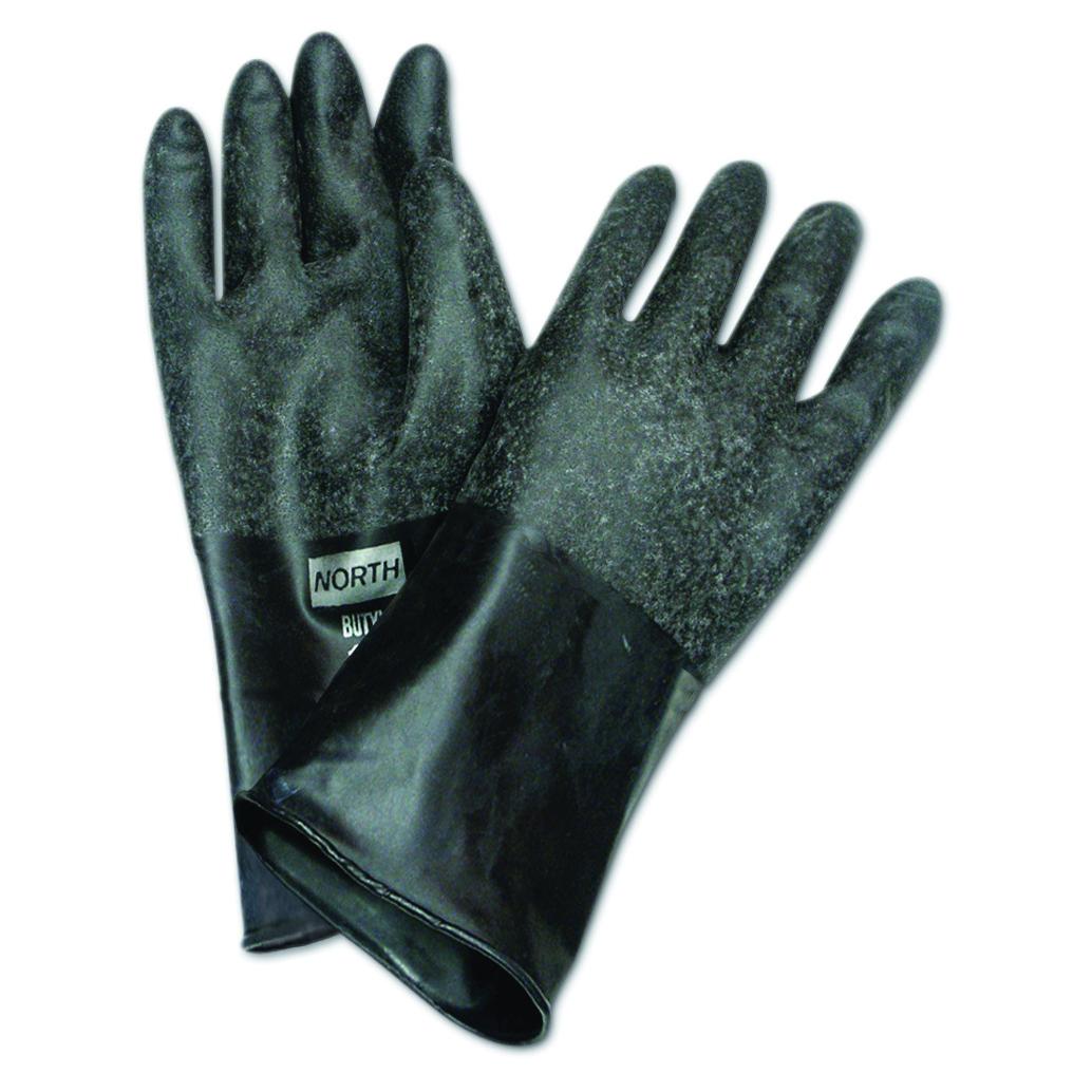 Rough Grip Rubber Gloves - North Safety - Butyl Resistant