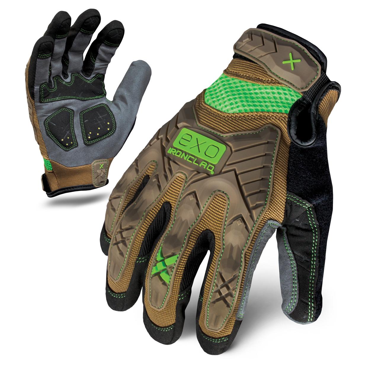 Brown Performance Gloves - Ironclad - Impact Resistant